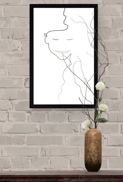 Plagát minimalistická tvár ženy