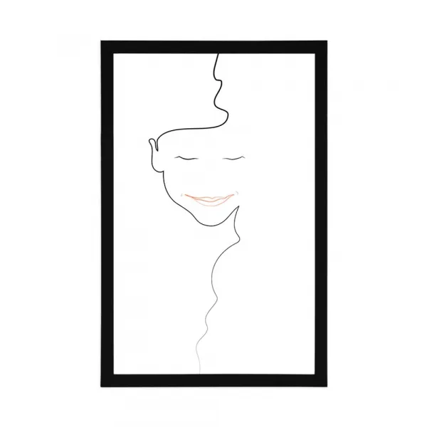 Plagát minimalistická tvár ženy
