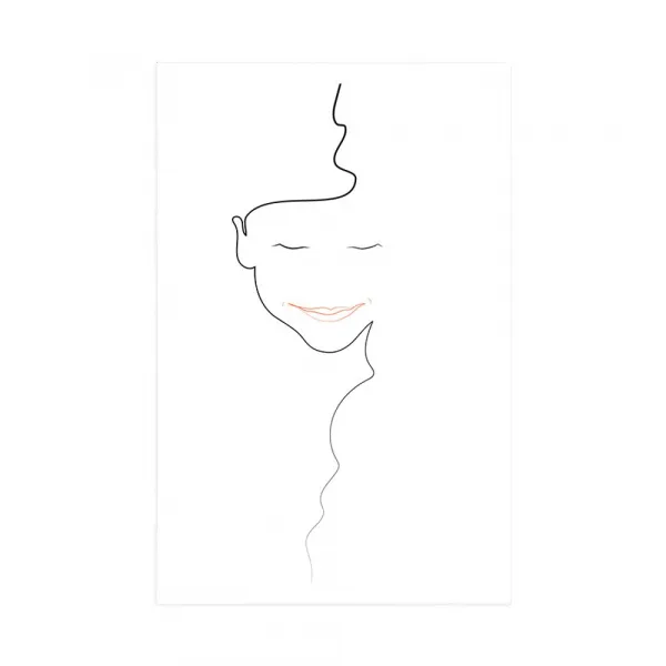 Plagát minimalistická tvár ženy