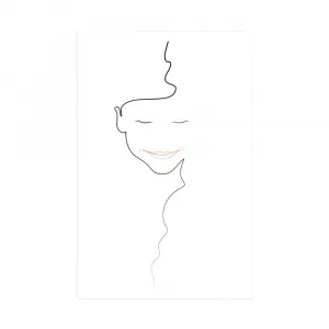 Plagát minimalistická tvár ženy