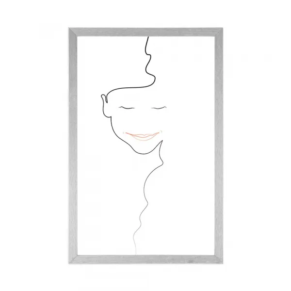 Plagát minimalistická tvár ženy