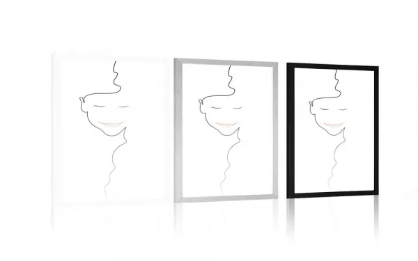 Plagát minimalistická tvár ženy