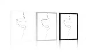 Plagát minimalistická tvár ženy