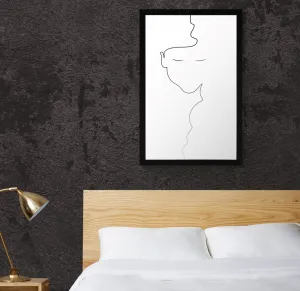 Plagát žena v minimalistickom prevedení