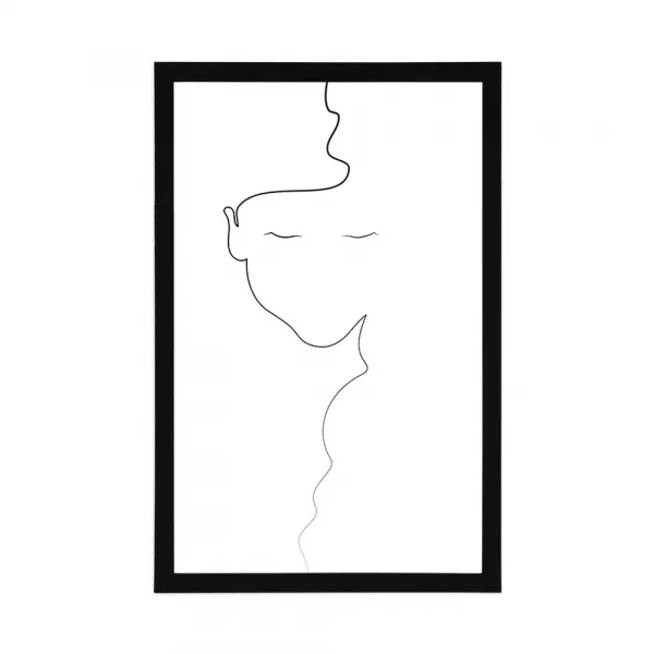 Plagát žena v minimalistickom prevedení