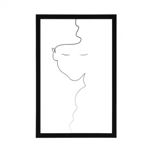 Plagát žena v minimalistickom prevedení
