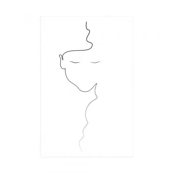 Plagát žena v minimalistickom prevedení