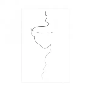 Plagát žena v minimalistickom prevedení
