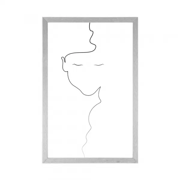 Plagát žena v minimalistickom prevedení