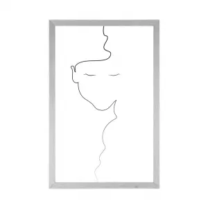 Plagát žena v minimalistickom prevedení