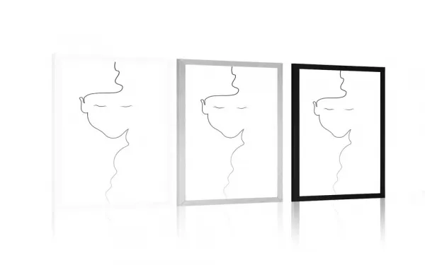 Plagát žena v minimalistickom prevedení