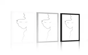 Plagát žena v minimalistickom prevedení