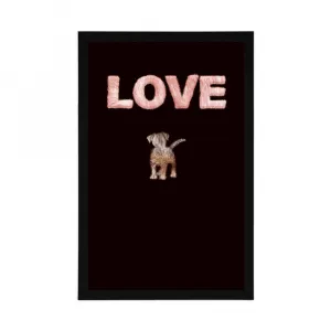 Plagát psík s nápisom Love