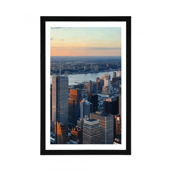 Plagát s paspartou panoráma mesta New York