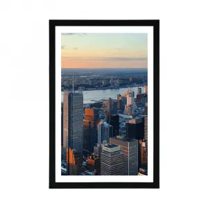 Plagát s paspartou panoráma mesta New York
