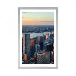 Plagát s paspartou panoráma mesta New York