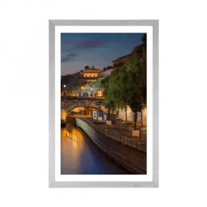 Plagát s paspartou nábrežie Paríža