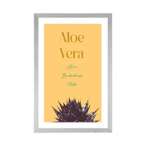 Plagát s paspartou a štýlovým nápisom Aloe Vera