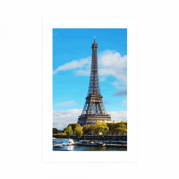 Plagát s paspartou nádherná panoráma Paríža