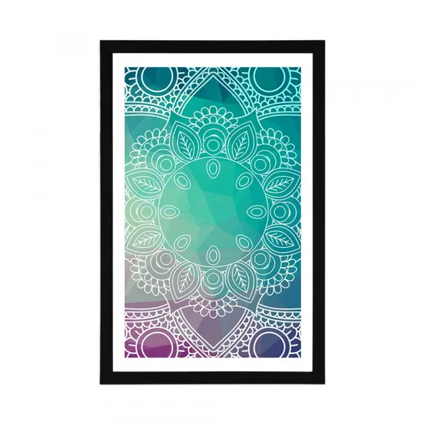 Plagát s paspartou pastelová Mandala
