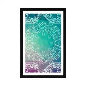 Plagát s paspartou pastelová Mandala