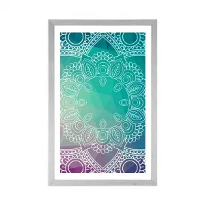 Plagát s paspartou pastelová Mandala