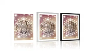 Plagát s paspartou očarujúca Mandala