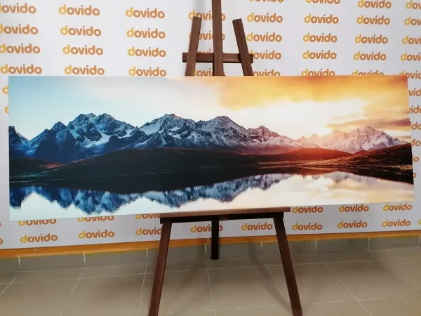 Obraz skvostný západ slnka v horách