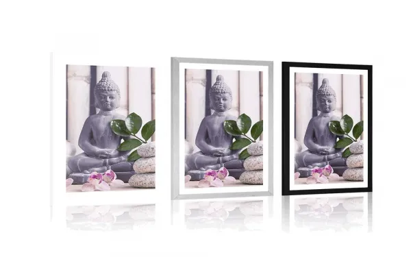 Plagát s paspartou wellness Budha