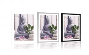 Plagát s paspartou wellness Budha