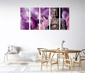 5-dielny obraz pokojný Budha