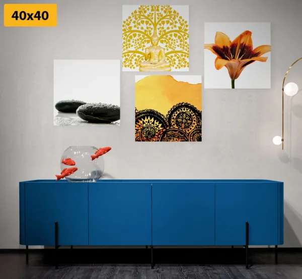 Set obrazov Feng Shui kombinácia