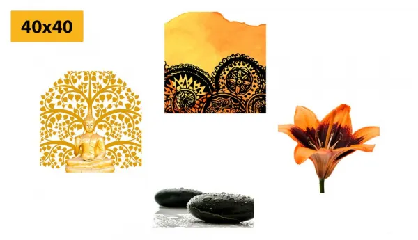 Set obrazov Feng Shui kombinácia