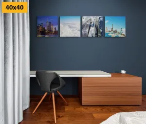 Set obrazov výhľad na mrakodrapy v  meste New York