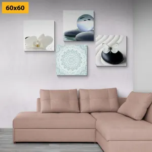 Set obrazov Feng Shui v jemných tónoch