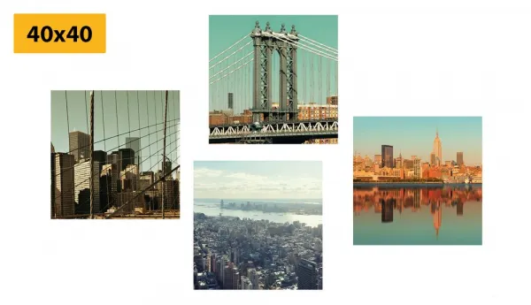 Set obrazov výhľad na mesto New York
