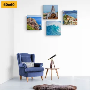 Set obrazov vôňa morskej krajiny