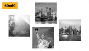 Set obrazov čiernobiely New York