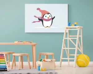 Obraz roztomilý tučniak s čiapkou