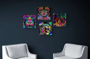 Set obrazov zvieratá v pop art štýle
