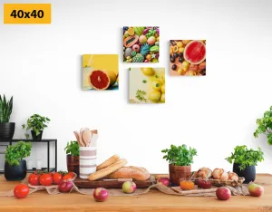 Set obrazov pestré ovocie