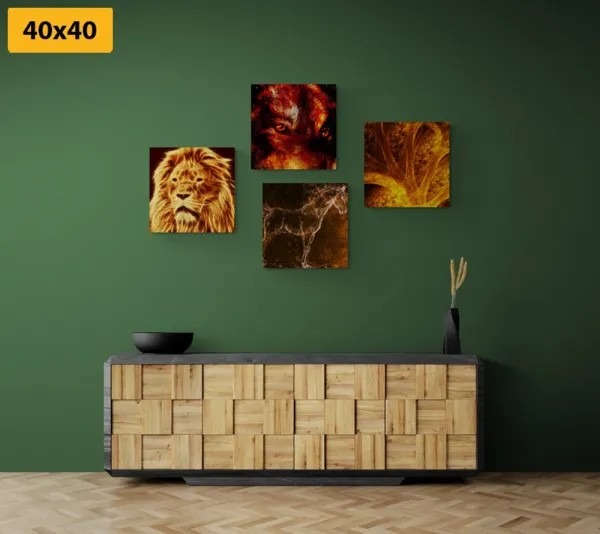 Set obrazov abstraktné zvieratá