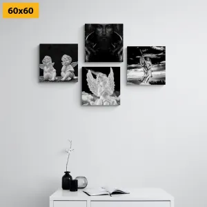 Set obrazov nebeská radosť v čiernobielom prevedení
