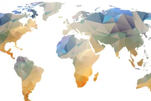 Obraz na korku polygonálna mapa