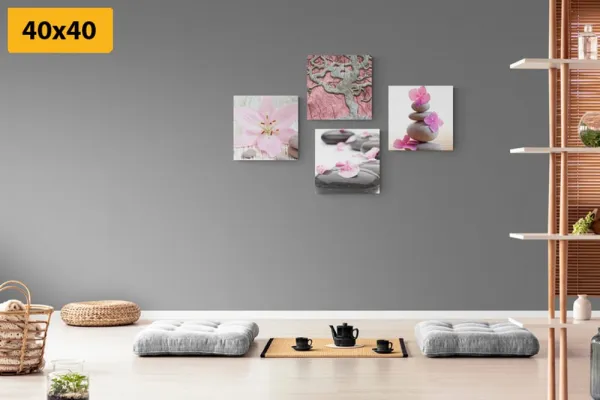 Set obrazov Feng Shui v jemnom prevedení