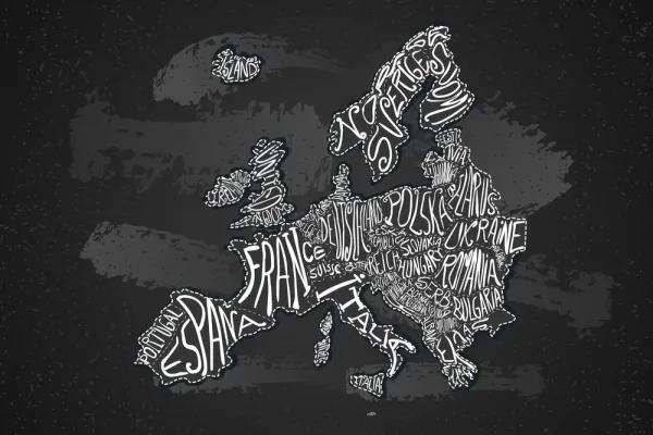 Obraz moderná mapa Európy