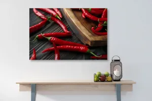 Obraz doska s chili papričkami