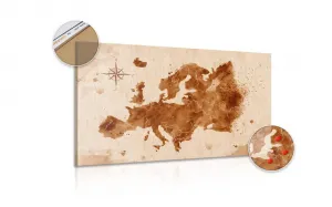 Obraz na korku retro mapa Európy