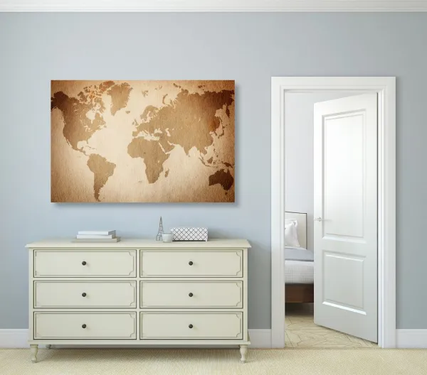 Obraz vintage mapa sveta
