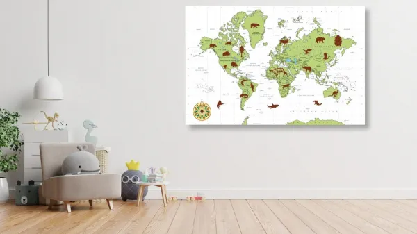 Obraz mapa so zvieratami